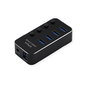 ROLINE Hub USB 3.2 Gen 1 para Notebook 14.02.5056, 4 Puertos Tipo A conmutables, Negro Aluminio