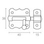 Edm Pasador Ps01 de hierro niquelado, 40 mm