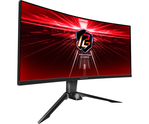 ASRock Monitor PG34WQ15R2B 34" Curvo UltraWide Quad HD, 3440x1440, 165Hz, FreeSync Premium, HDR400, VA