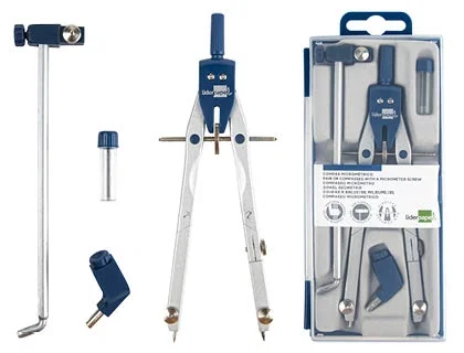 Liderpapel Compás Micrométrico BK-304 con Adaptador y Alargadera Liderpapel Compás Micrométrico BK-304 con Adaptador y Alargadera