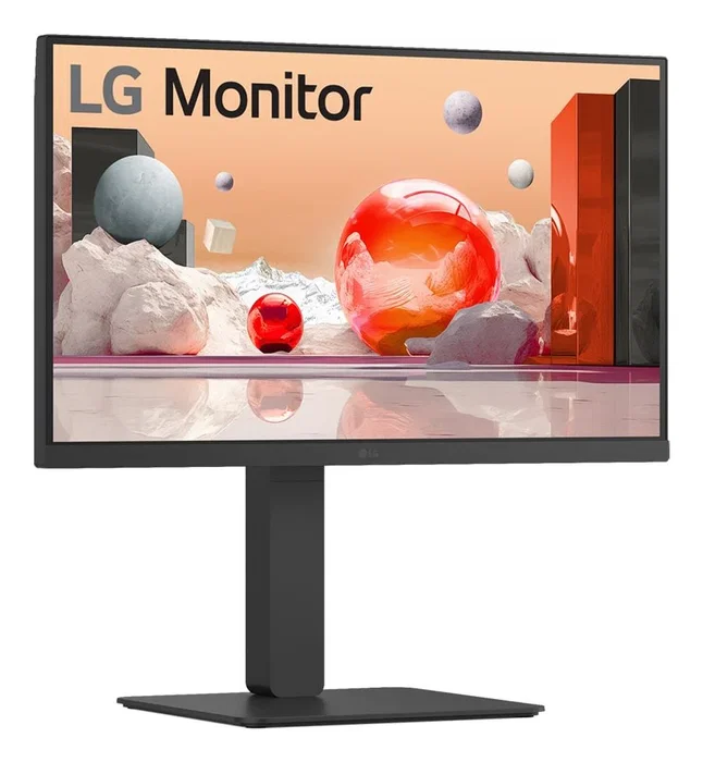 LG Monitor 24BA750-B 23.8" IPS Full HD (1920x1080) 100Hz 5ms con USB-C (65W), DisplayPort, HDMI, Altavoces, Regulación Altura y Diseño Sin Marco