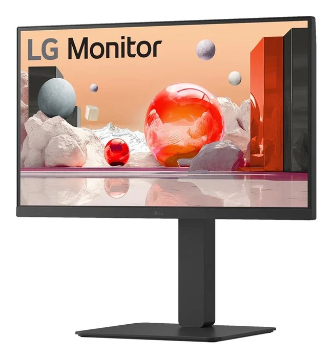 LG Monitor 24BA750-B 23.8" IPS Full HD (1920x1080) 100Hz 5ms con USB-C (65W), DisplayPort, HDMI, Altavoces, Regulación Altura y Diseño Sin Marco