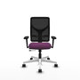 PIQUERAS Y CRESPO Silla de oficina Motilla con mecanismo Sincro/Traslack, Morado y Negro