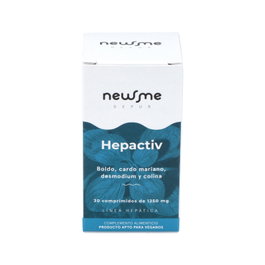 HERBORA Hepactiv Complemento Alimenticio 30 Comprimidos - Colina, Boldo, Cardo Mariano, Desmodium para Función Hepática y Vitamina B6