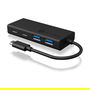 ICY BOX IB-HUB1426-CPD Hub USB 5 Puertos (2xUSB3.0, 2xUSB-C, 1xUSB-C PD 60W) SuperSpeed Pasivo Negro Aluminio