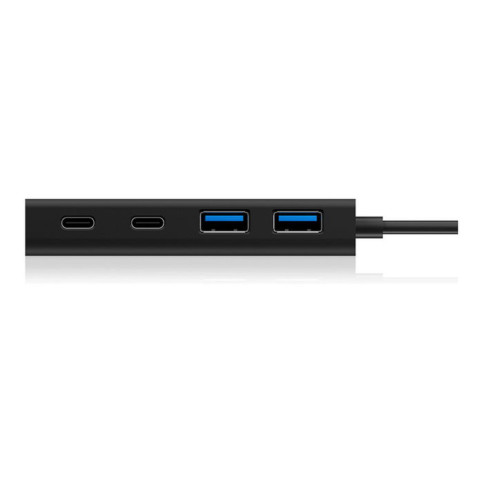 ICY BOX IB-HUB1426-CPD Hub USB 5 Puertos (2xUSB3.0, 2xUSB-C, 1xUSB-C PD 60W) SuperSpeed Pasivo Negro Aluminio
