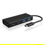 ICY BOX IB-HUB1426-CPD Hub USB 5 Puertos (2xUSB3.0, 2xUSB-C, 1xUSB-C PD 60W) SuperSpeed Pasivo Negro Aluminio