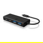 ICY BOX IB-HUB1426-CPD Hub USB 5 Puertos (2xUSB3.0, 2xUSB-C, 1xUSB-C PD 60W) SuperSpeed Pasivo Negro Aluminio