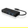 ICY BOX IB-HUB1426-CPD Hub USB 5 Puertos (2xUSB3.0, 2xUSB-C, 1xUSB-C PD 60W) SuperSpeed Pasivo Negro Aluminio