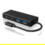 ICY BOX IB-HUB1426-CPD Hub USB 5 Puertos (2xUSB3.0, 2xUSB-C, 1xUSB-C PD 60W) SuperSpeed Pasivo Negro Aluminio