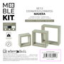 Moblekit Set de 3 Estantes ISAR Black