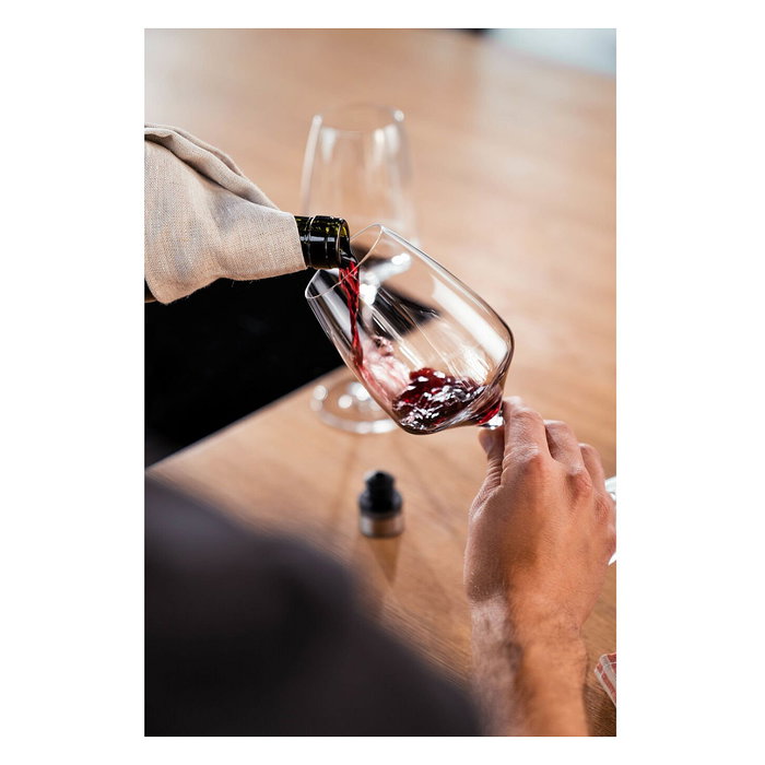 Zwilling Fresh&Save Vakuum 3-tlg. Tapón al Vacío para Vino, Color Gris, de Plástico, Silicona y Acero Inoxidable, Apto para Lavavajillas