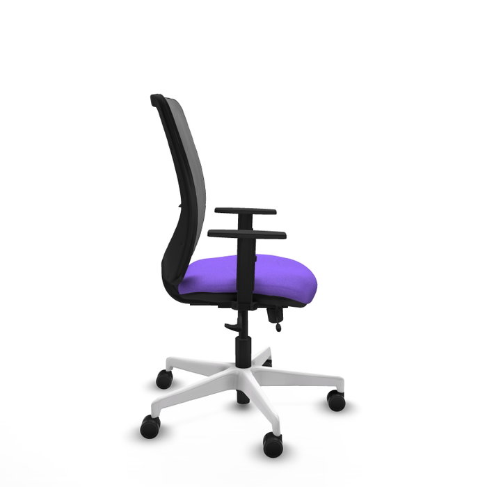 PIQUERAS Y CRESPO Silla de oficina Zulema con mecanismo Sincro/Traslack, Lila y Gris
