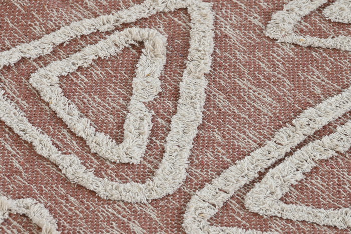 DKD Home Decor Alfombra Pasillo Rosa Blanco Algodon Polyester 240 x 60 cm (2 Unidades)