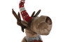 DKD Home Decor Figura Reno Ski Rojo y Marrón