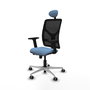 PIQUERAS Y CRESPO Silla de oficina Motilla con Mecanismo Sincro/Traslack Azul cielo y Negro
