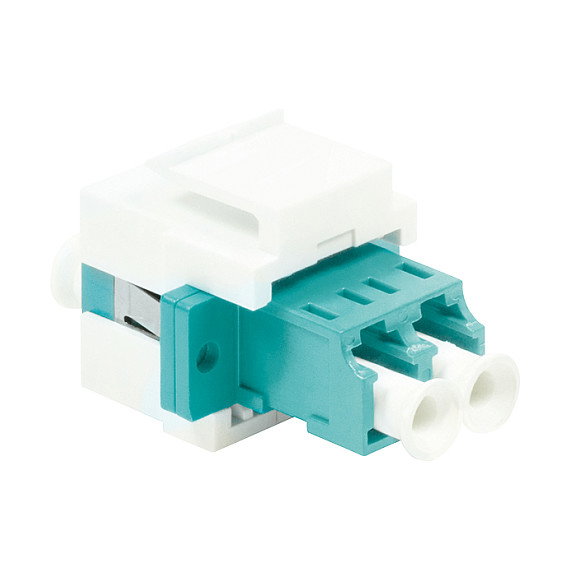 LogiLink Keystone Verbinder Fibre LC-Duplex Multimode, aqua