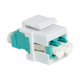 LogiLink Keystone Verbinder Fibre LC-Duplex Multimode, aqua