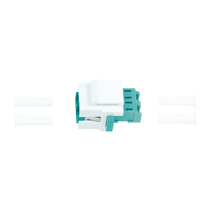 LogiLink Keystone Verbinder Fibre LC-Duplex Multimode, aqua