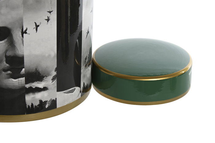 DKD Home Decor Tibor de Porcelana Jing Estat Verde