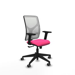 PIQUERAS Y CRESPO Silla de oficina Motilla Rosa y Blanco
