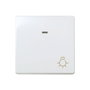 Simon Pulsador ancho luminoso Serie 27 Blanco 10A 250V Mecanismo Tapa Pulsador Embornamiento Rápido