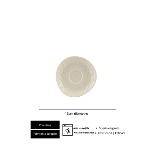 Summa Barista Platillo Blanco 16 cm (Set de 6) Summa Barista Platillo Blanco 16 cm (Set de 6)