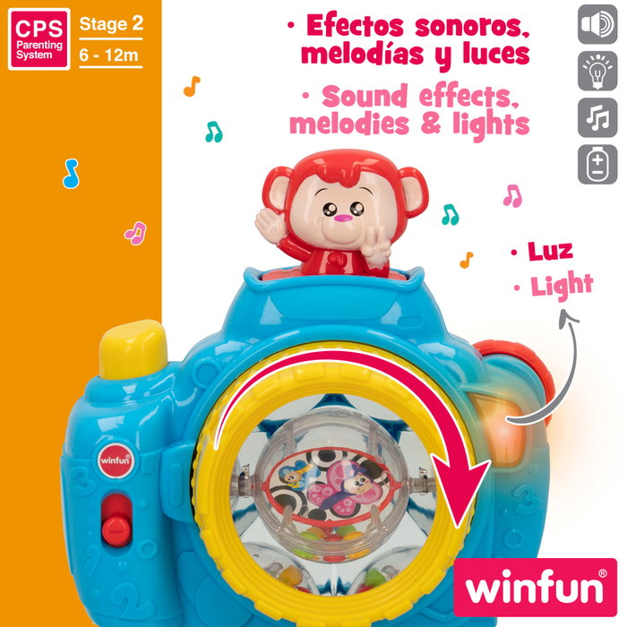 Winfun Cámara de juguete con luz y sonido