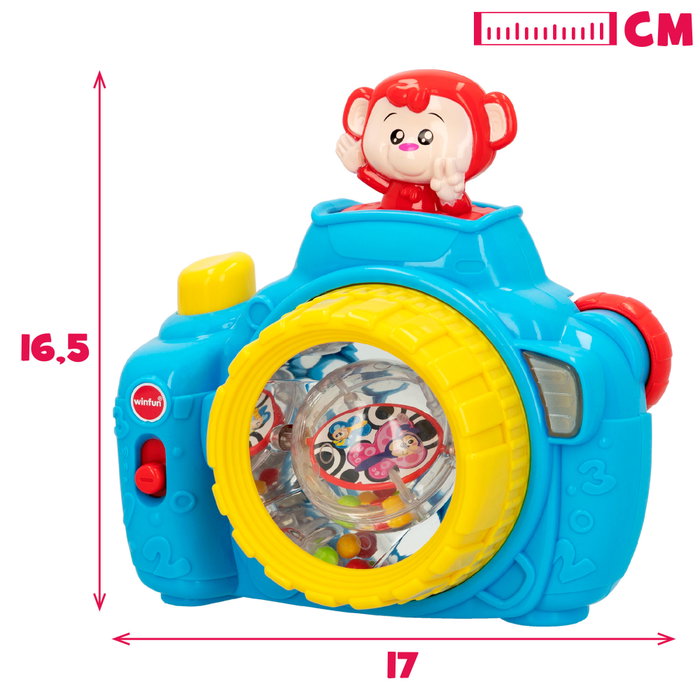 Winfun Cámara de juguete con luz y sonido