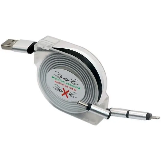 Gao Gao4004282460961 Enrollador de Cable USB 3 en 1, 2 m, Carga Rápida Gao Gao4004282460961 Enrollador de Cable USB 3 en 1, 2 m, Carga Rápida