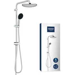Grohe 26680001 Columna de ducha con desviador manual, Ahorro de agua, Cromo