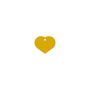 Placa identificativa para collar Imarc Heart Amarillo Dorado
