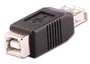 Lindy 71228 Adaptador USB Tipo A Hembra a USB Tipo B Hembra - Negro