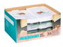 Leknes Set de 4 Fiambreras Herméticas 1.2L, Surtido Colores (Azul, Blanco, Negro, Verde), 25x17x6 cm, Apto Lavavajillas y Frigorífico (Set de 12)