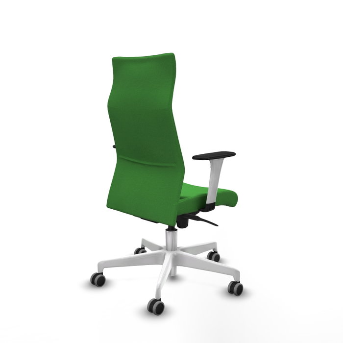 PIQUERAS Y CRESPO Sillón Albacete con Mecanismo Sincro, Tela Verde y Base Blanca PIQUERAS Y CRESPO Sillón Albacete con Mecanismo Sincro, Tela Verde y Base Blanca