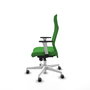 PIQUERAS Y CRESPO Sillón Albacete con Mecanismo Sincro, Tela Verde y Base Blanca