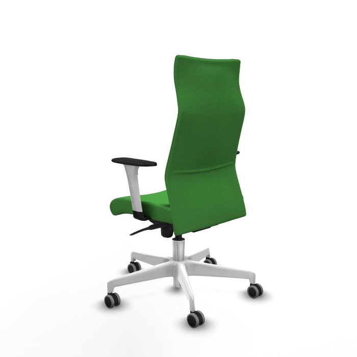PIQUERAS Y CRESPO Sillón Albacete con Mecanismo Sincro, Tela Verde y Base Blanca PIQUERAS Y CRESPO Sillón Albacete con Mecanismo Sincro, Tela Verde y Base Blanca