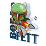 3D Light FX Lámpara Mini Boba Fett Star Wars LED