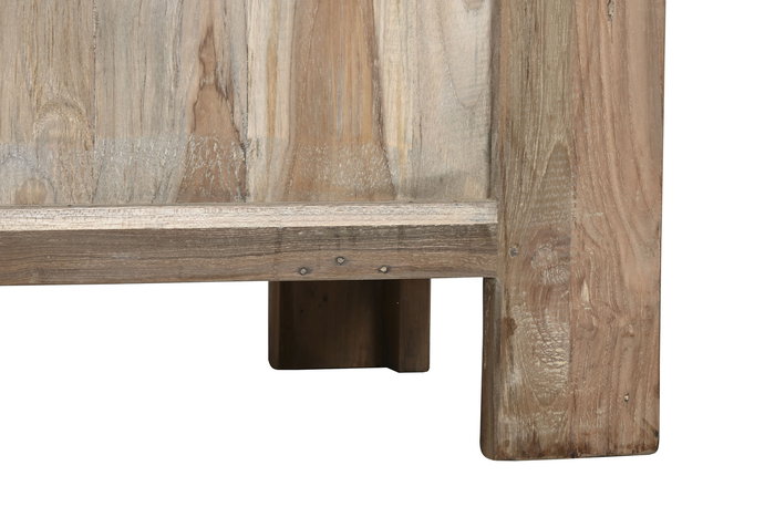 DKD Home Decor Armario Indo minimal 24 Natural 4 puertas 130 x 45 x 180 cm