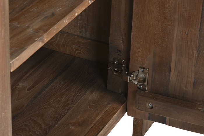 DKD Home Decor Armario Indo minimal 24 Natural 4 puertas 130 x 45 x 180 cm