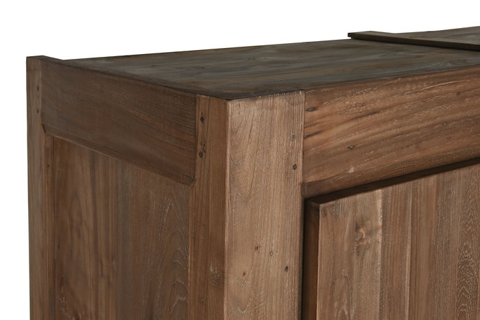 DKD Home Decor Armario Indo minimal 24 Natural 4 puertas 130 x 45 x 180 cm