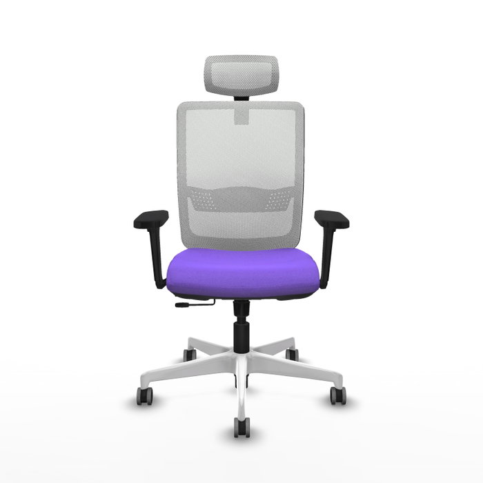 PIQUERAS Y CRESPO Silla de oficina Haches con mecanismo Sincro/Traslack, Lila y Blanco PIQUERAS Y CRESPO Silla de oficina Haches con mecanismo Sincro/Traslack, Lila y Blanco