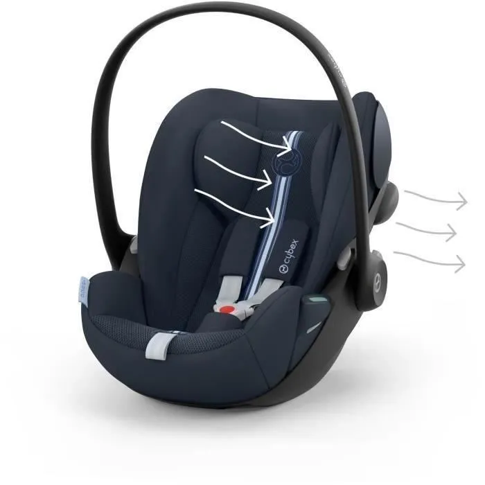 Silla de coche para bebé Cloud G CYBEX i-Size - Reclinable - Tejido transpirable - Homologación avión - Azul Océano