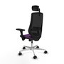 PIQUERAS Y CRESPO Silla de oficina Mardos con mecanismo Sincro, Morado y Negro