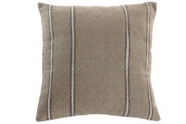 DKD Home Decor Cojin Tradicional India lino 2c25 Natural 45x45 cm Algodon Velvet Polyester (2 Unidades)