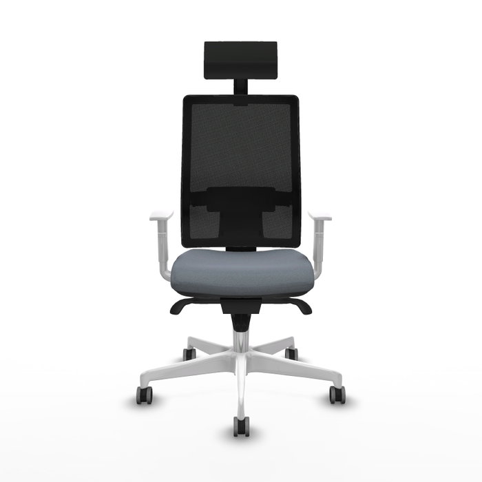 PIQUERAS Y CRESPO Silla de oficina Horna con mecanismo Sincro, Gris y Negro