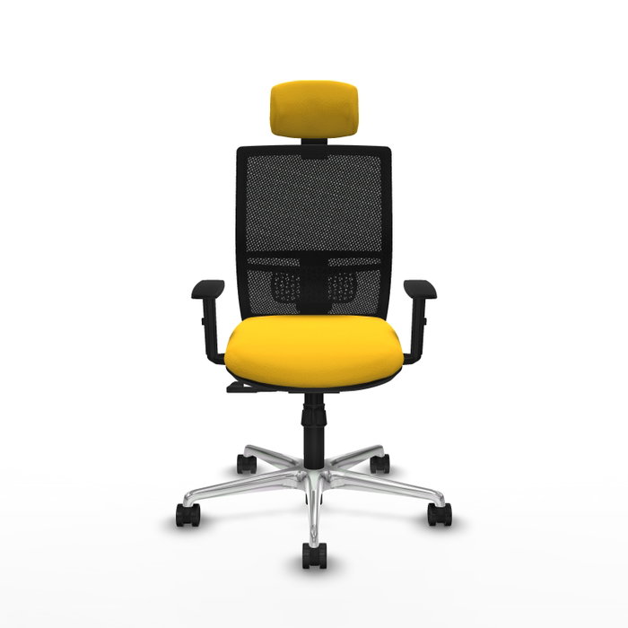 PIQUERAS Y CRESPO Silla de oficina Yunquera con mecanismo Sincro, Amarillo y Negro PIQUERAS Y CRESPO Silla de oficina Yunquera con mecanismo Sincro, Amarillo y Negro