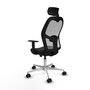 PIQUERAS Y CRESPO Silla de oficina Jorquera con mecanismo Sincro/Traslack Negro y Gris