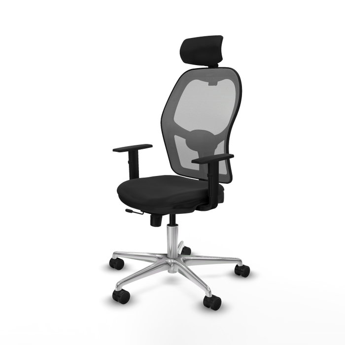 PIQUERAS Y CRESPO Silla de oficina Jorquera con mecanismo Sincro/Traslack Negro y Gris