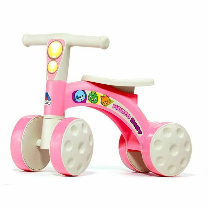 Molto Mi primer correpasillos rosa con ruedas de goma